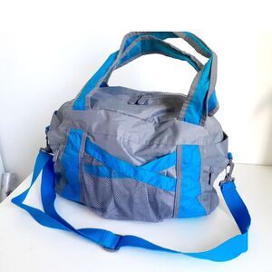 Augusta Sportswear Unisex Blue Grey Duffel Gym Travel Sports Bag Style1145